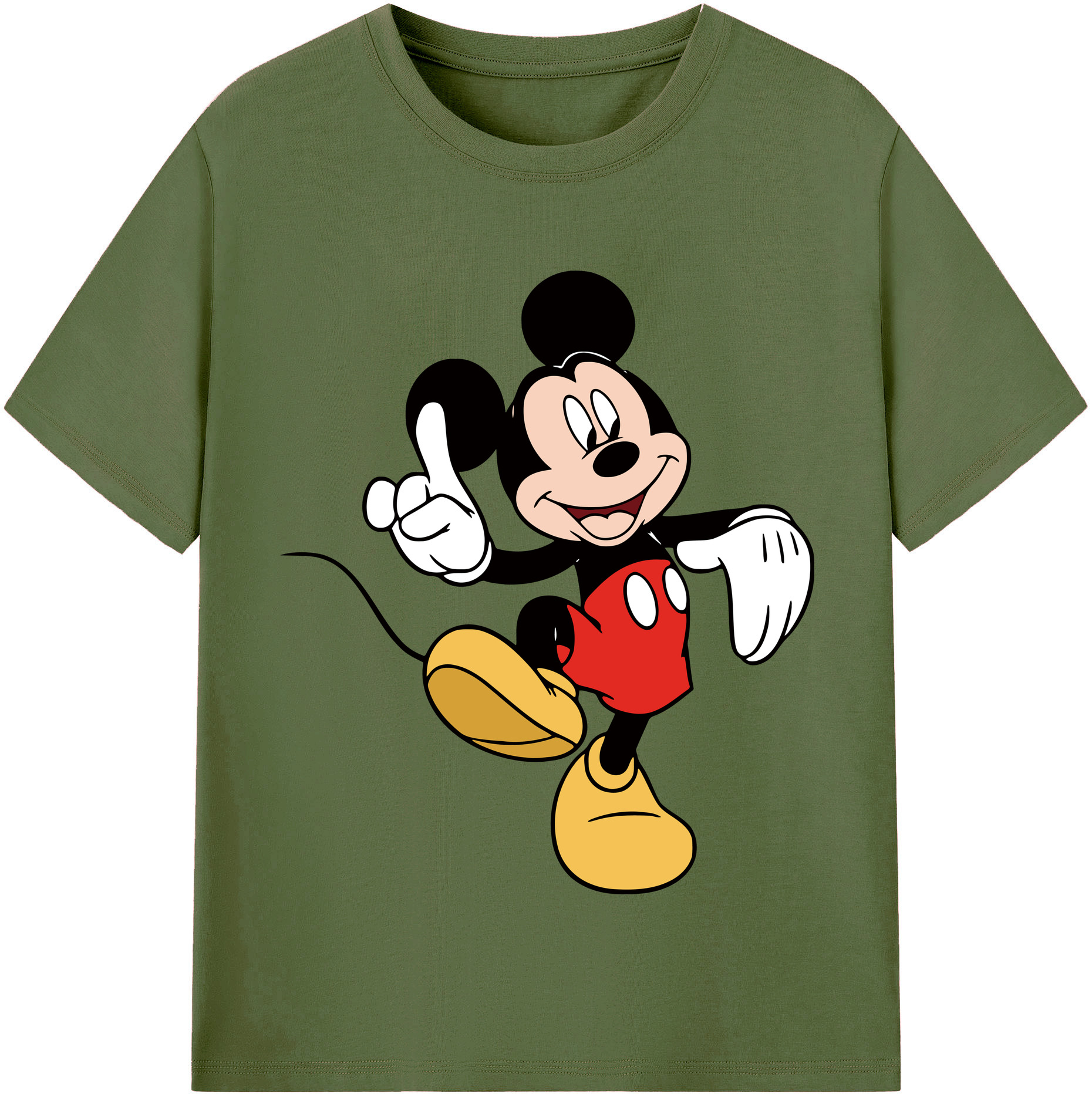 （画像用） ミッキーマウス Mickey Mouse 綿100％半袖Tシャツ（フロントプリント）
